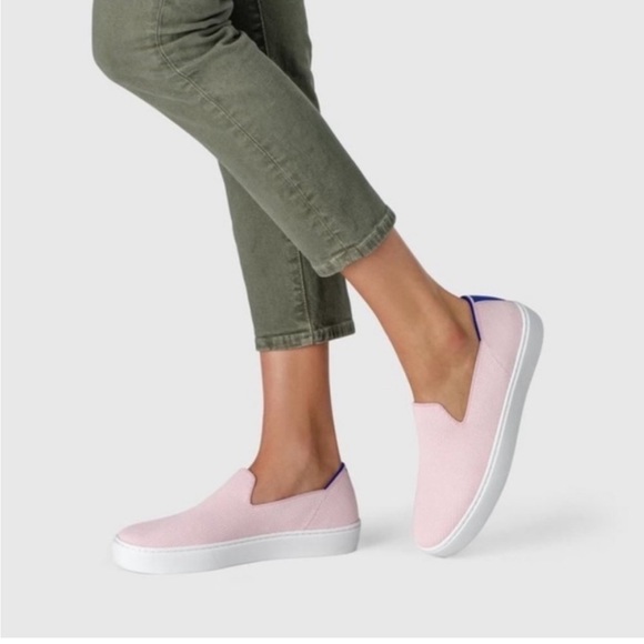 Rothy's Shoes - Rothy’s Washed Pink Slip On Sneakers Retired